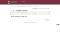 Desktop Screenshot of fsu.catalog.fcla.edu