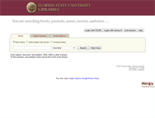 Tablet Screenshot of fsu.catalog.fcla.edu